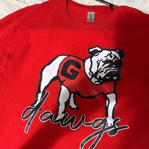 Red Bulldog Graphic Dog T-Shirt